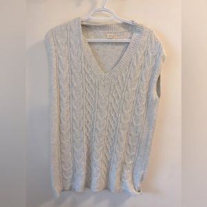 large cable knit sweater vest